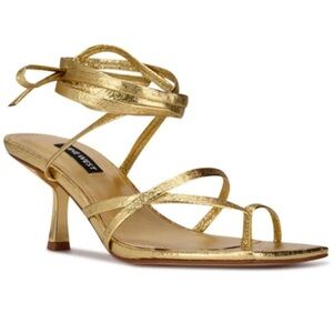 Nine West Pina Heeled Sandals in Gold